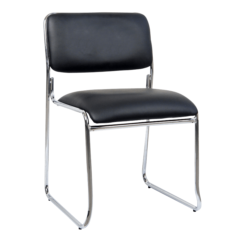 Assento de couro simples com encosto baixo para recepção (Y-1834)