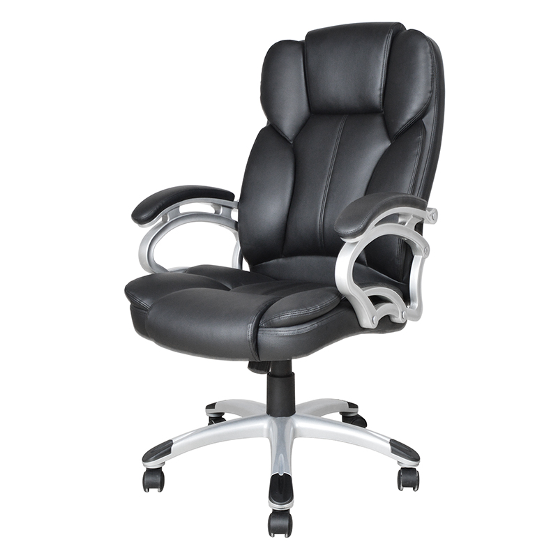 Almofada fixa com encosto alto preto assento de escritório executivo (Y-2825)