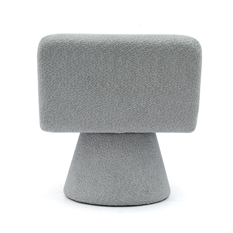 Moderno cinza estofado giratório lounge cadeira de tecido sala de estar sofá individual (GY-642)