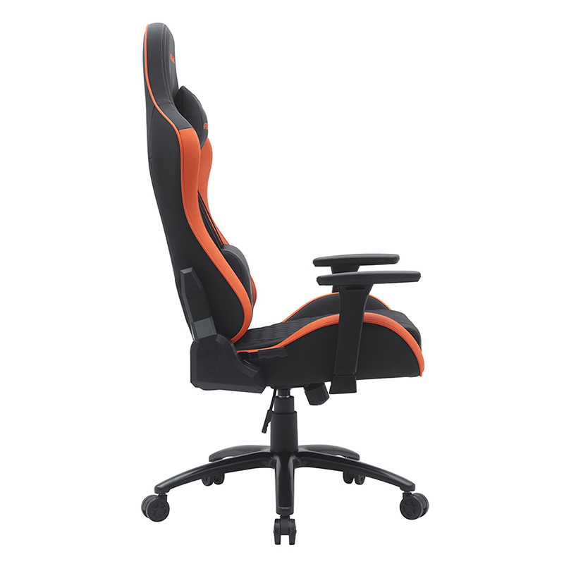 Cadeira giratória moderna laranja para jogos com apoios de braços 3D ajustáveis (T-7122)