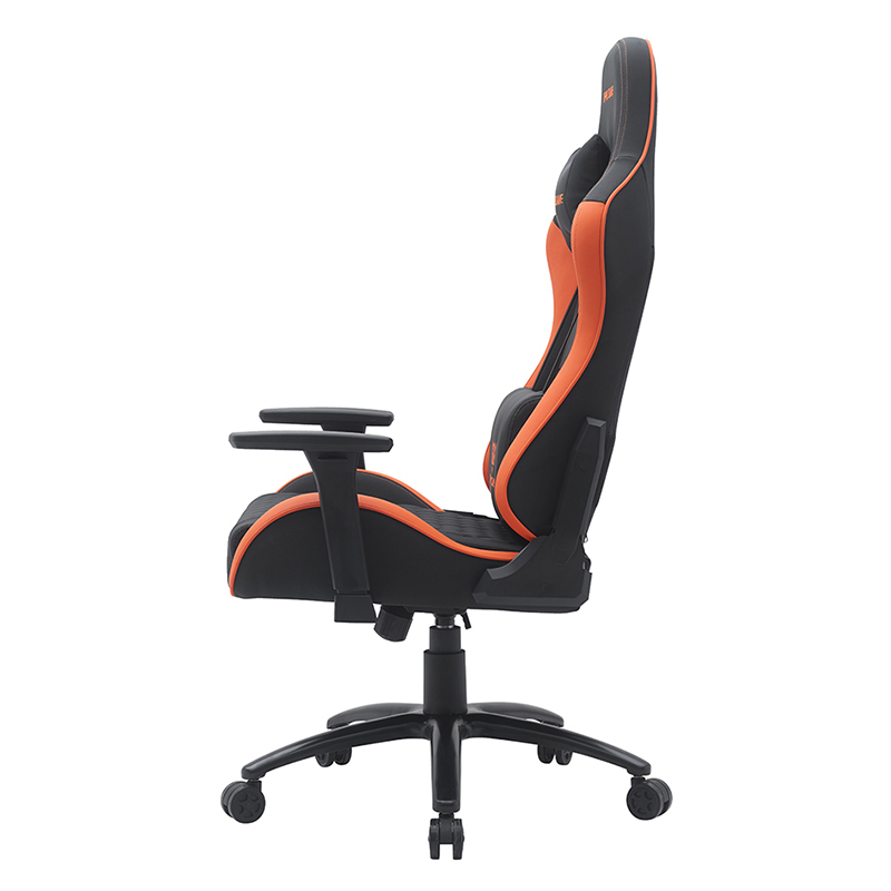 Cadeira giratória moderna laranja para jogos com apoios de braços 3D ajustáveis (T-7122)