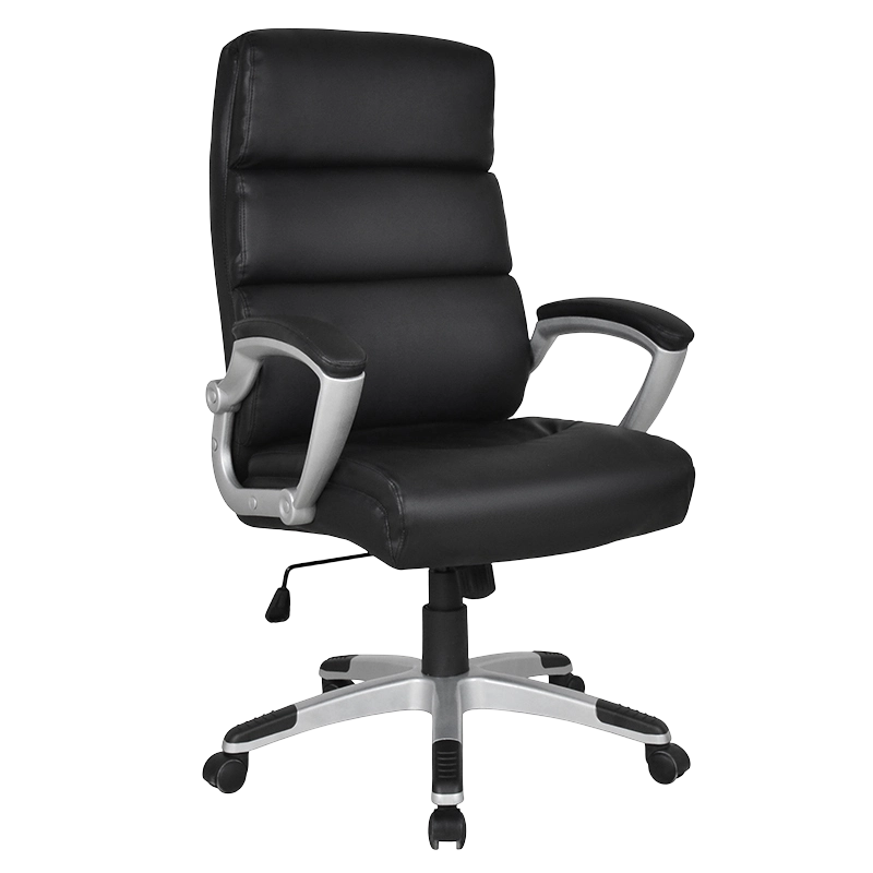 Cadeira de escritório acolchoada preta com pintura traseira alta e apoio de braço Boss (Y-2725)