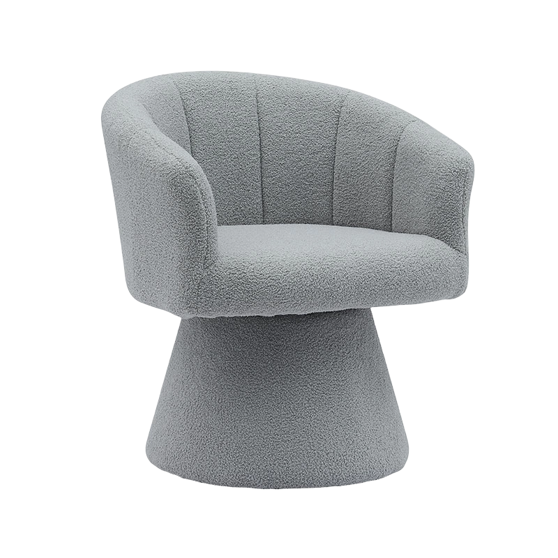 Cinza interior lazer estilo confortável engrossar assento almofada giratória hotel acento chaise lounge cadeira poltrona para sala de estar (GY-646)